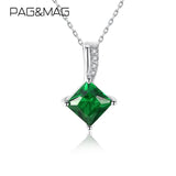Natural Emerald Pendant Sterling Silver Choker Necklace