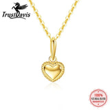 TrustDavis 925 Sterling Silver Romantic Love Heart Necklace For Women