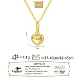 TrustDavis 925 Sterling Silver Romantic Love Heart Necklace For Women