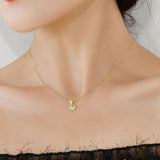 TrustDavis 925 Sterling Silver Romantic Love Heart Necklace For Women