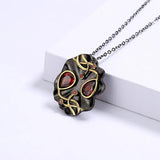 Retro Red Zircon Pendant Necklace Irregular Shape Women's Party Gift
