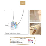TrustDavis 925 Silver CZ Pendant Necklace For Women