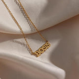 Personalized Stainless Steel Letter Pendant Necklace