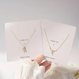 Fairy Magic Wand Necklace with CZ Inlay 14K Plated