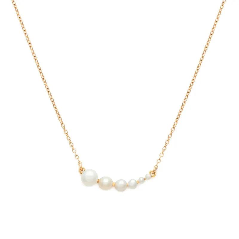 925 Silver Pearl Necklace for Women Long Chain Fine Jewelry