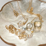 925 Silver Pearl Necklace for Women Long Chain Fine Jewelry