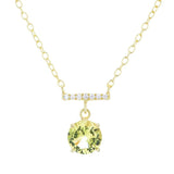 925 Silver Zircon Pendant Necklace Crystal Choker