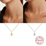 925 Sterling Silver Bee Pendant Necklace for Women