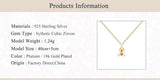 925 Sterling Silver Bee Pendant Necklace for Women