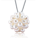 Personalised Pearl Necklace 925 Sterling Silver Small Pearl Pendant
