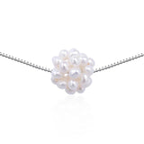 Personalised Pearl Necklace 925 Sterling Silver Small Pearl Pendant