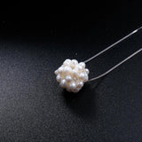 Personalised Pearl Necklace 925 Sterling Silver Small Pearl Pendant