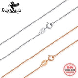 Trustdavis 925 Sterling Silver Beads Chain Collarbone Necklace