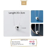 Trustdavis 925 Silver Beads Ball Pendant Choker Necklace