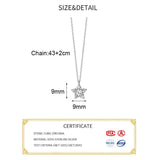 925 Silver Zircon Star Choker Necklace for Women