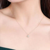 925 Silver Zircon Star Choker Necklace for Women