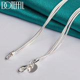 925 Silver Three Rose Flowers Snake Chain Necklace Women Wedding Jewelry