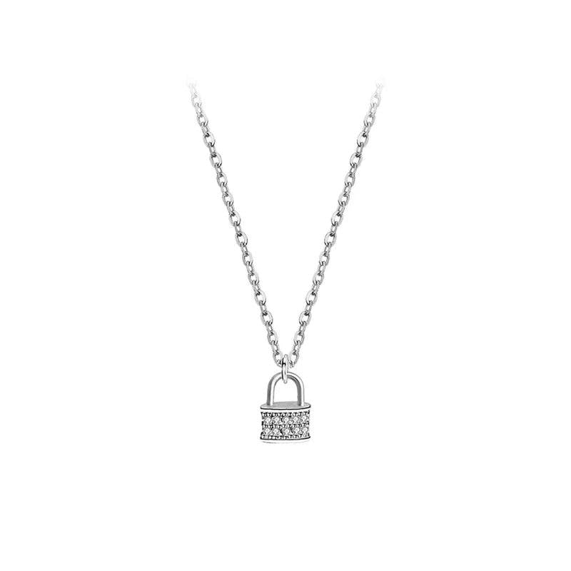 TrustDavis Love Lock Pendant S925 Necklace DS843