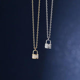 TrustDavis Love Lock Pendant S925 Necklace DS843