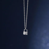 TrustDavis Love Lock Pendant S925 Necklace DS843