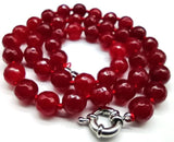 10mm Ruby Beads 20in Necklace High-end Jewelry for Women