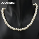 Silver 925 Jewelry Freshwater Pearl Necklaces For Women