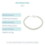 Silver 925 Jewelry Freshwater Pearl Necklaces For Women
