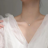 925 Silver Square Zircon Choker Necklace 3/4/5mm Women