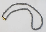 Jade Gray Roundel Faceted Necklace Chocker Beads