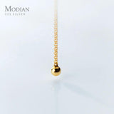 925 Silver Chain Necklace for Women Small Beads Female Jewelry