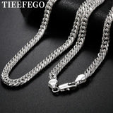 925 Sterling Silver 6mm Chain Necklace 20/22/24 Inch for Women Men