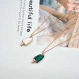 Silver Green Ice Cream Pendant for Women