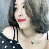 Silver Green Ice Cream Pendant for Women