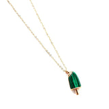 Silver Green Ice Cream Pendant for Women