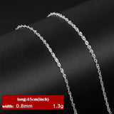 18 Inch Silver Chain Necklace For Women Gift Girl Jewelry