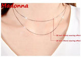 18 Inch Silver Chain Necklace For Women Gift Girl Jewelry