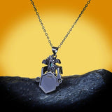 Zircon Spider Pendant 925 Silver Insect Necklace Enamel Sweater Chain