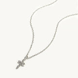 Cross Diamond Necklace 925 Sterling Silver Choker Necklace For Women Jewelry