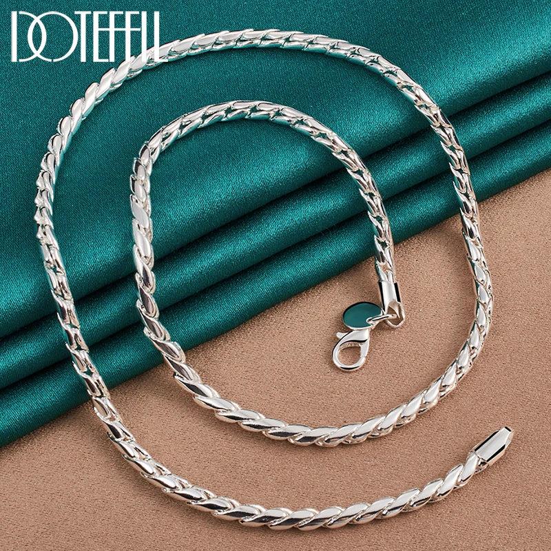 925 Sterling Silver 4mm 20 Inch Snake Chain Necklace
