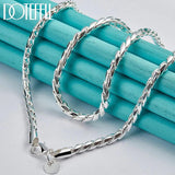 925 Sterling Silver 4mm 20 Inch Snake Chain Necklace