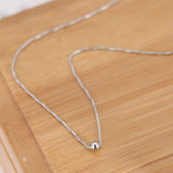 925 Silver Bead Choker Necklace for Good Luck - Party Jewelry
