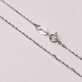 925 Silver 0.8mm O-Link Sweater Necklace 50cm/55cm/60cm Joyas LPC11