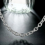 925 Silver Circle Necklace 18 Inches TO Chain