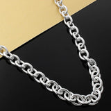 925 Silver Circle Necklace 18 Inches TO Chain