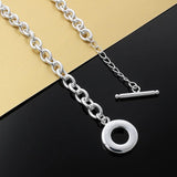 925 Silver Circle Necklace 18 Inches TO Chain