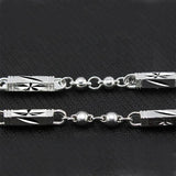 European Wedding Geometric Cylinder Beads 925 Silver Necklace
