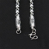 European Wedding Geometric Cylinder Beads 925 Silver Necklace