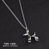 Balloon Dog Pendant Titanium Steel Necklace