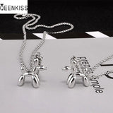 Balloon Dog Pendant Titanium Steel Necklace
