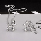 Balloon Dog Pendant Titanium Steel Necklace